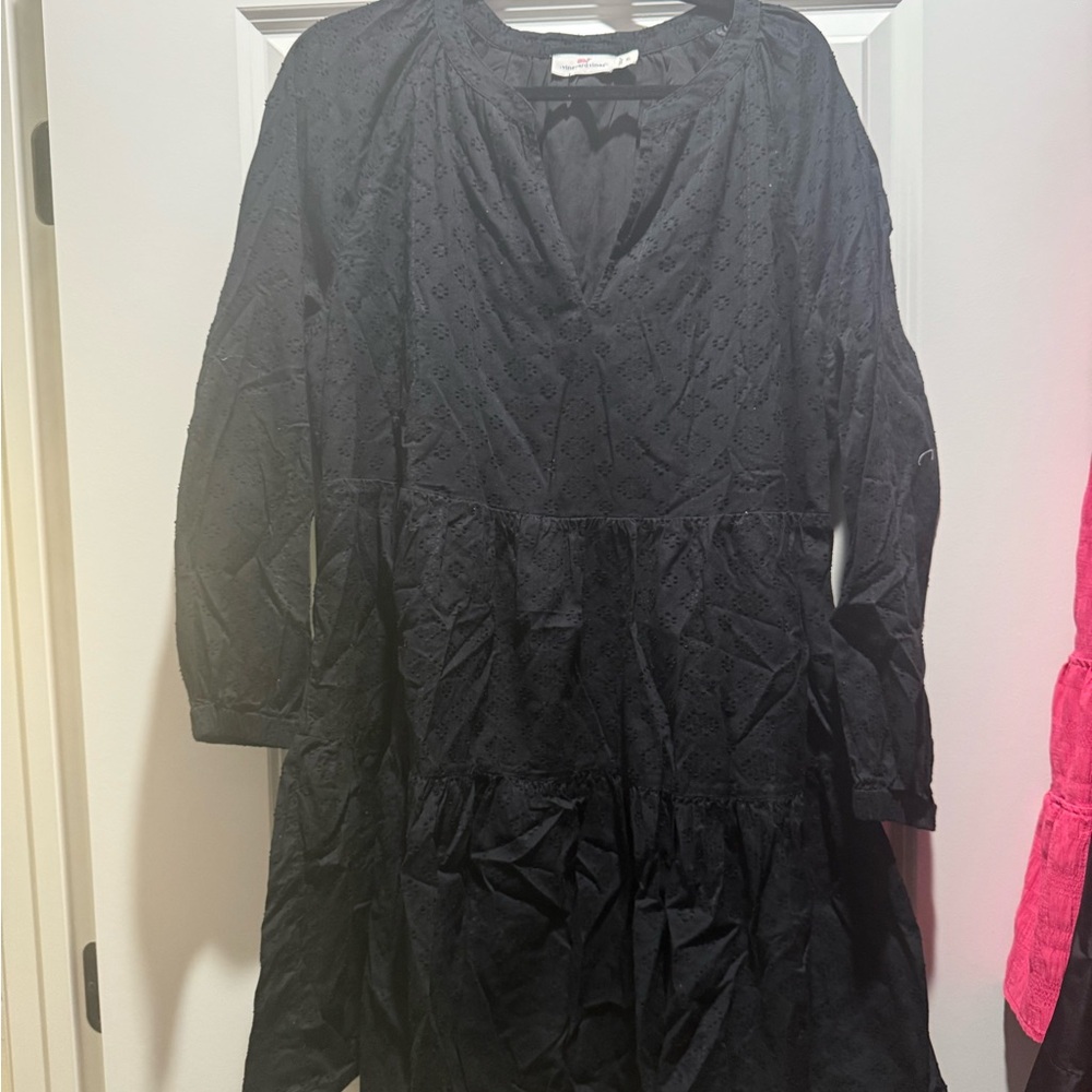 Vineyard Vines Black Eyelet Dress